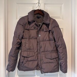 Lands’ End Women’s Brown Puffer Jacket Size Small 6–8 Quilted Winter Coat